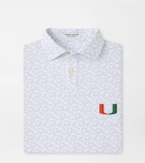 Miami Bases Loaded Youth Performance Jersey Polo in White