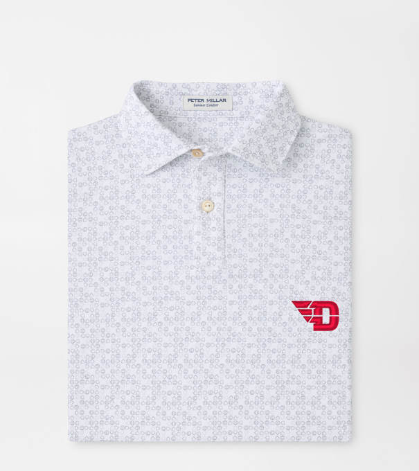 University of Dayton Bases Loaded Youth Performance Jersey Polo in White