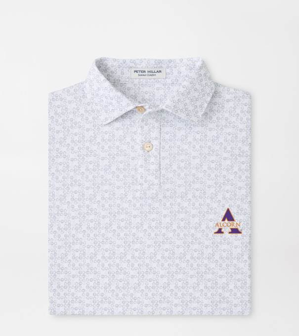 Alcorn State Bases Loaded Youth Performance Jersey Polo in White
