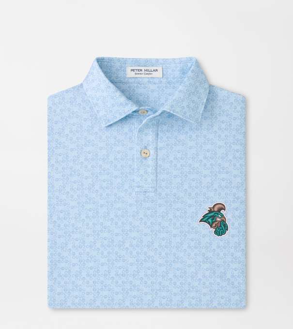 Coastal Carolina Bases Loaded Youth Performance Jersey Polo in PALE BLUE