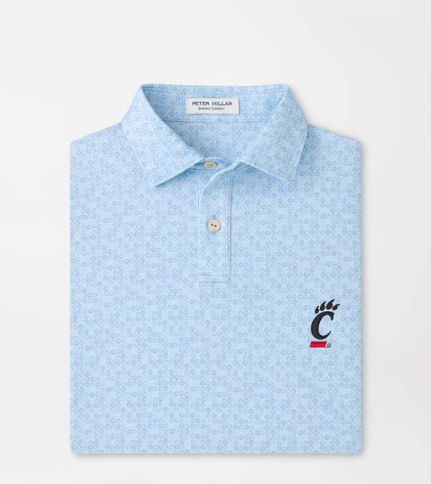 Cincinnati Bases Loaded Youth Performance Jersey Polo in PALE BLUE