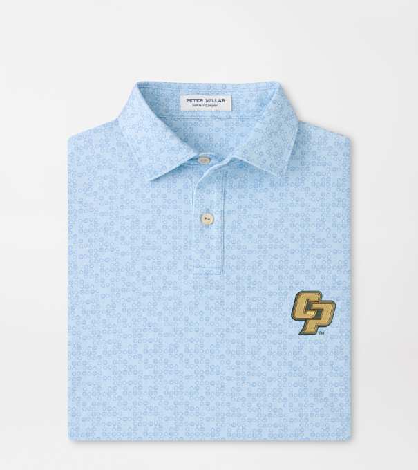 Cal Poly Bases Loaded Youth Performance Jersey Polo in PALE BLUE