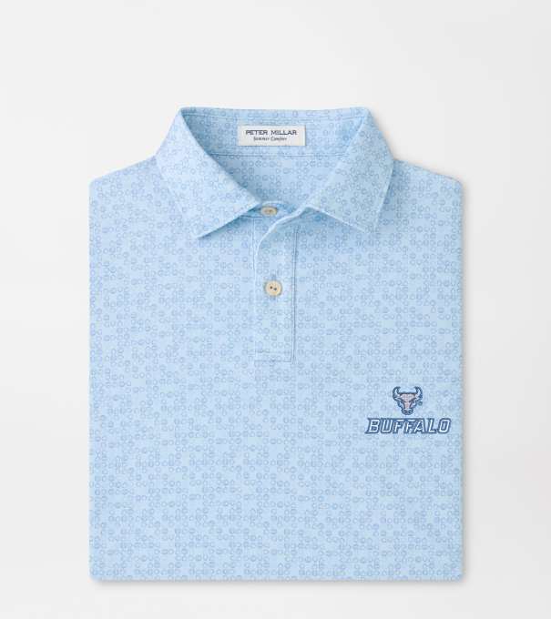 University at Buffalo Bases Loaded Youth Performance Jersey Polo in PALE BLUE