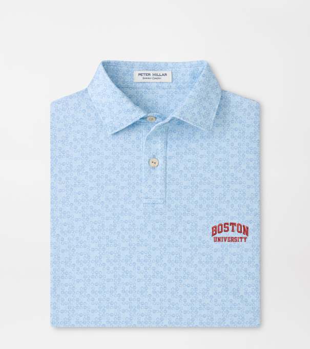 Boston University Bases Loaded Youth Performance Jersey Polo in PALE BLUE