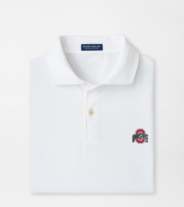 The Ohio State Albatross Cotton-Blend Piqu&eacute; Polo in White
