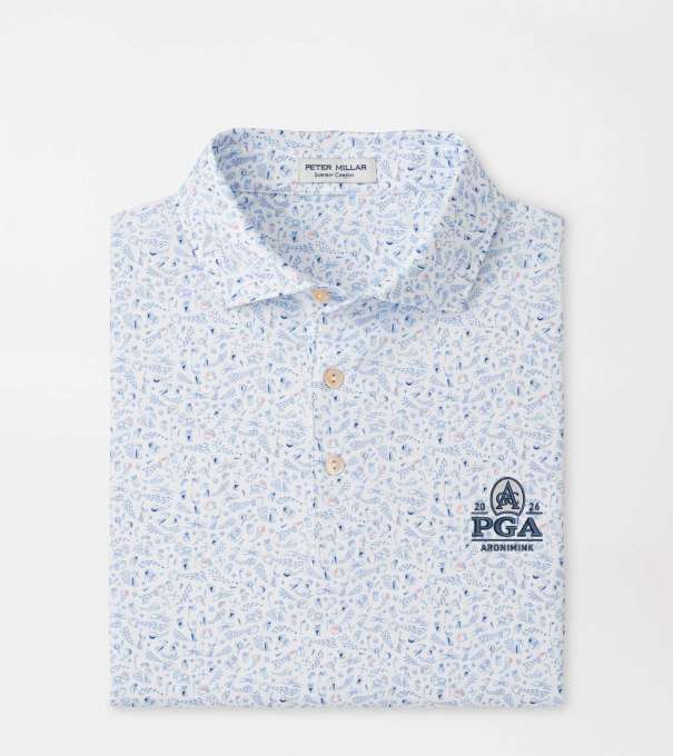 PGA Championship Nice Shot Performance Jersey Polo in White