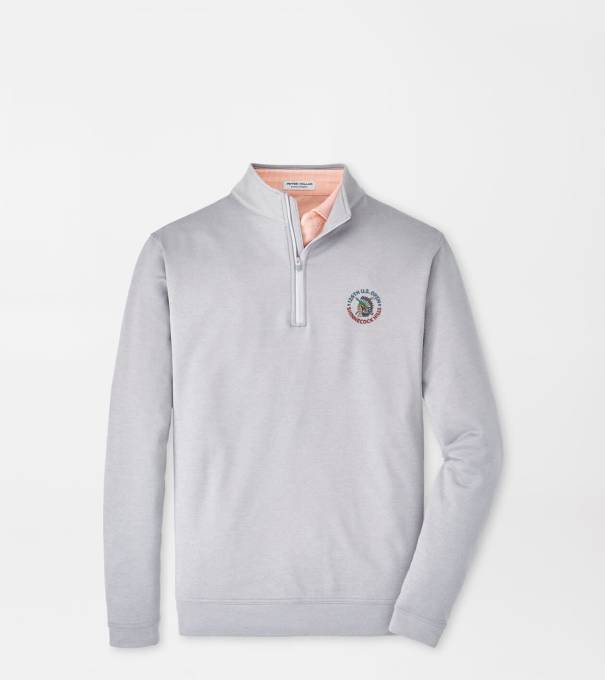 126th U.S. Open Perth M&eacute;lange Performance Quarter-Zip in Gale Grey