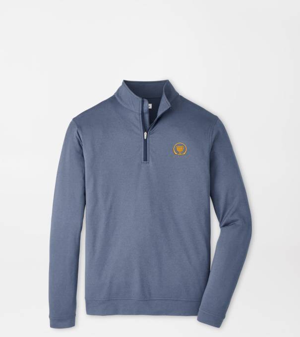 16th Presidents Cup Perth M&eacute;lange Performance Quarter-Zip in Navy