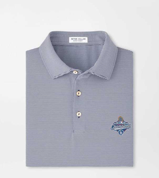 Los Angeles Dodgers World Series Jubilee Performance Jersey Polo in Navy