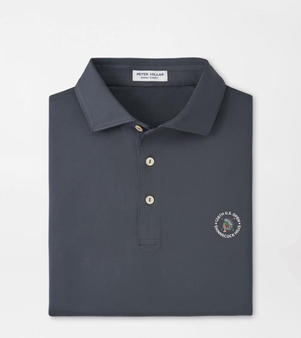 126th U.S. Open Solid Performance Jersey Polo in Iron