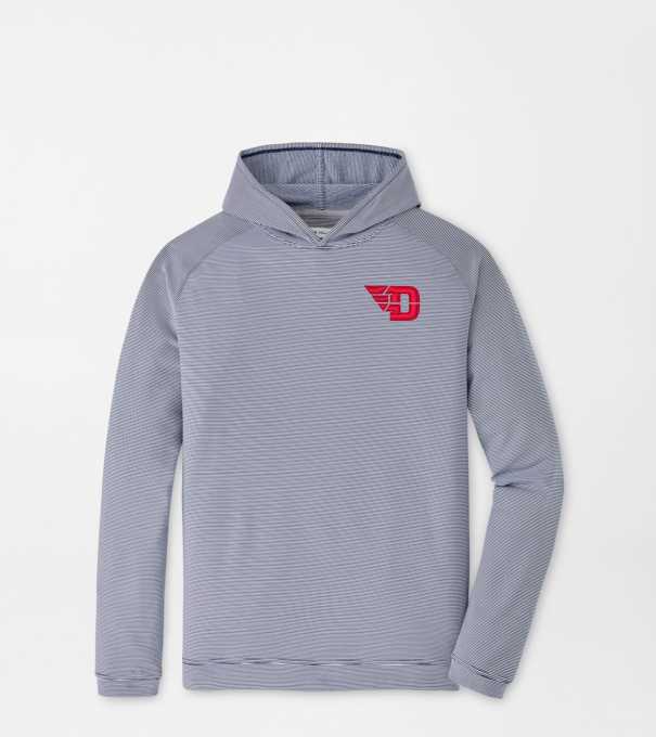 University of Dayton Pine Sugar Stripe Performance Hoodie in Navy