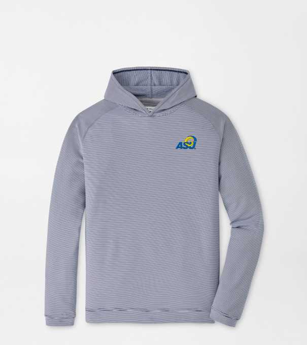 Angelo State University Pine Sugar Stripe Performance Hoodie in Navy