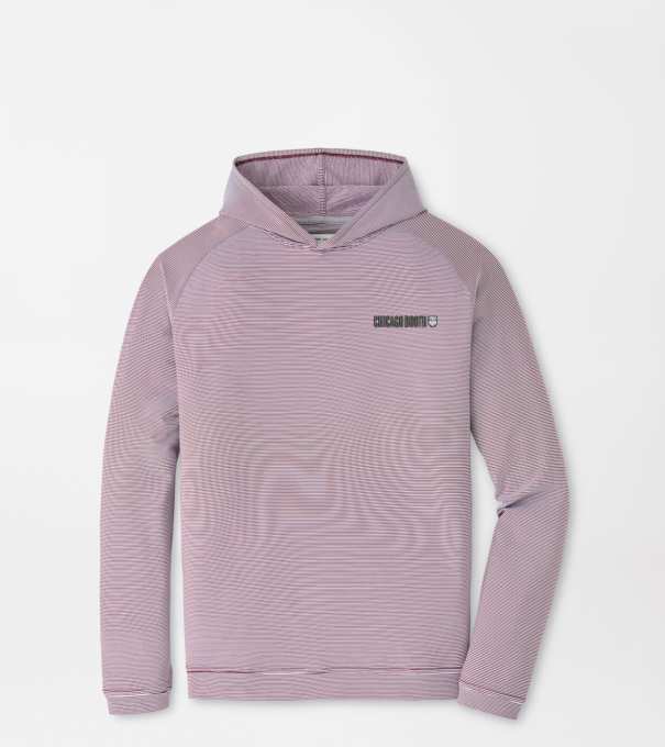 University of Chicago Booth Pine Sugar Stripe Performance Hoodie in Maroon3