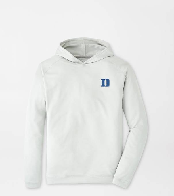 Duke University Pine Performance Hoodie in British Grey