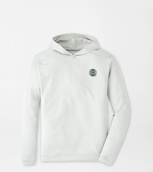 Colorado State Pine Performance Hoodie in British Grey