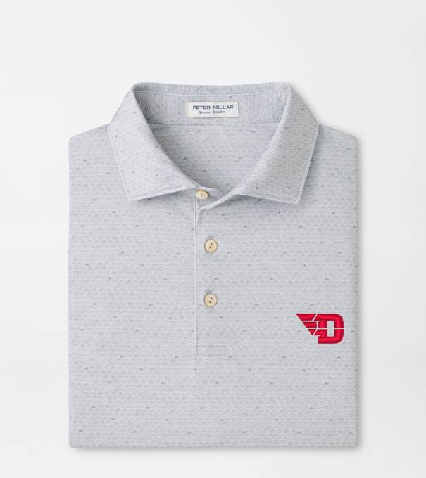 University of Dayton On The Ball Performance Jersey Polo in British Grey