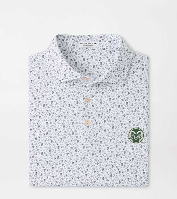 Colorado State Kick Off Performance Jersey Polo in Gale Grey