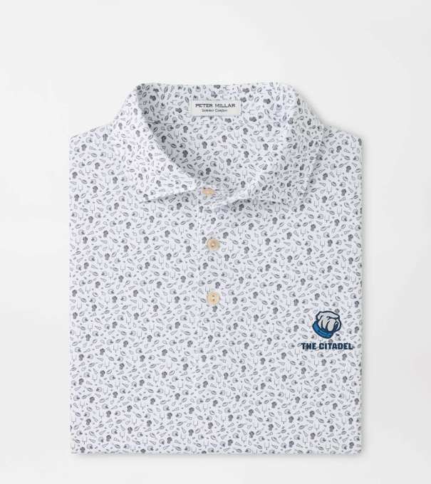 The Citadel Kick Off Performance Jersey Polo in Gale Grey