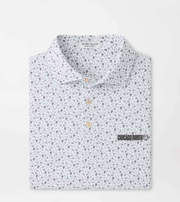 University of Chicago Booth Kick Off Performance Jersey Polo in Gale Grey