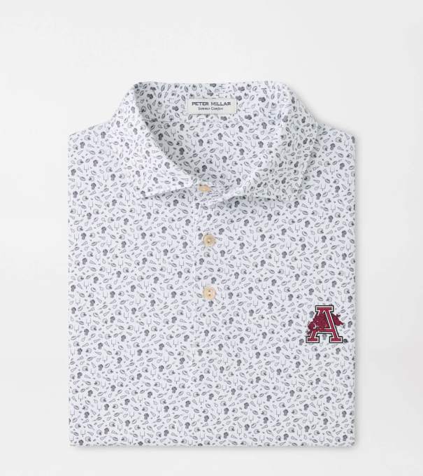 Arkansas Vault Kick Off Performance Jersey Polo in Gale Grey