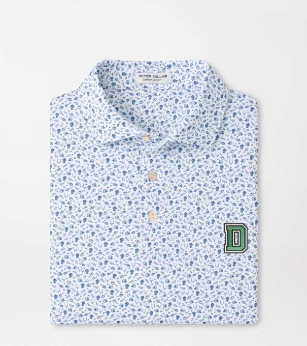 Dartmouth Kick Off Performance Jersey Polo in Blue Frost