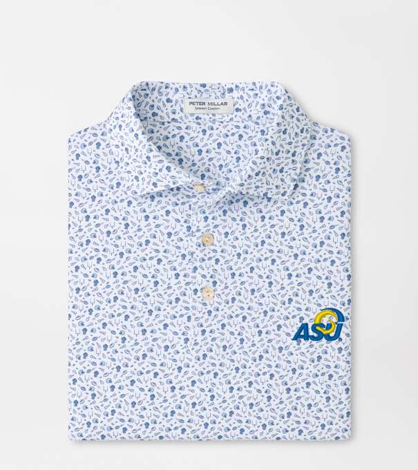 Angelo State University Kick Off Performance Jersey Polo in Blue Frost