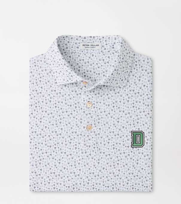 Dartmouth Buzzer Beater Performance Jersey Polo in White