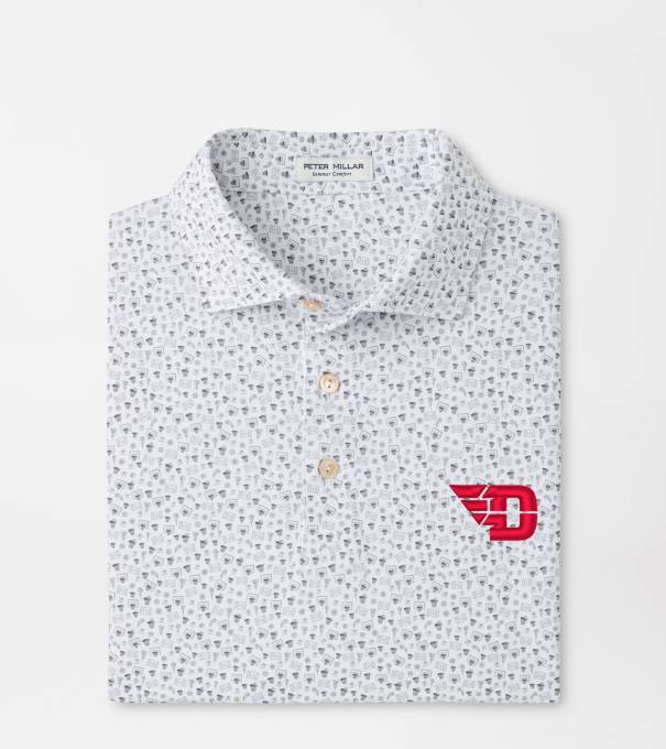 University of Dayton Buzzer Beater Performance Jersey Polo in White