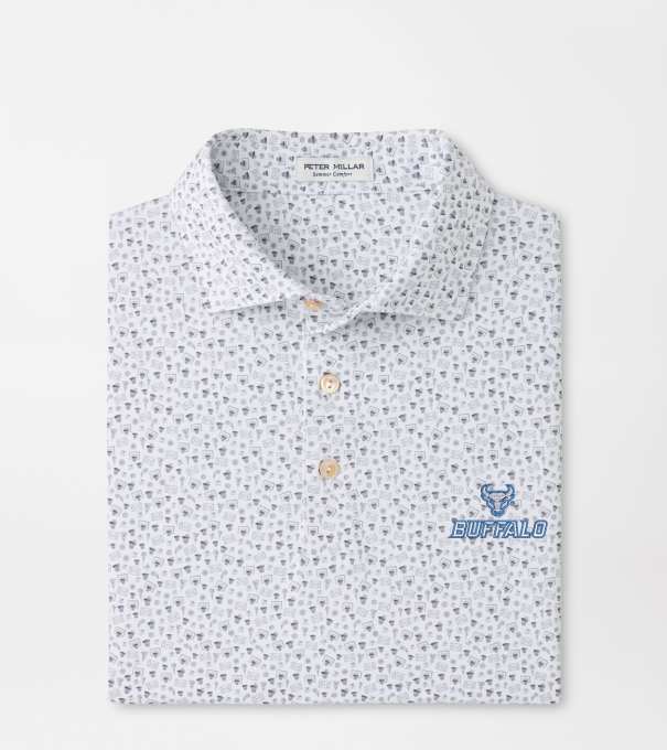 University at Buffalo Buzzer Beater Performance Jersey Polo in White