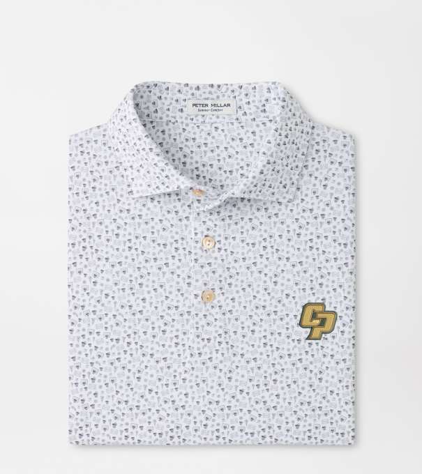 Cal Poly Buzzer Beater Performance Jersey Polo in White