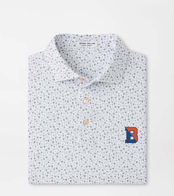 Bucknell Buzzer Beater Performance Jersey Polo in White