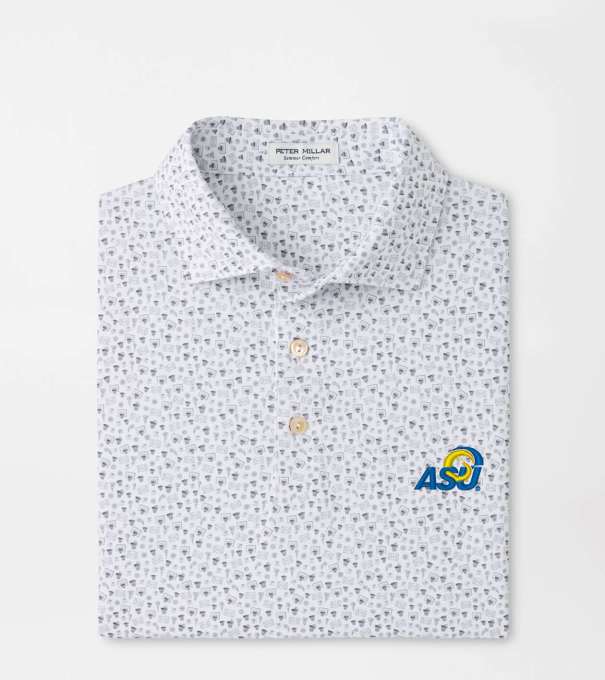 Angelo State University Buzzer Beater Performance Jersey Polo in White