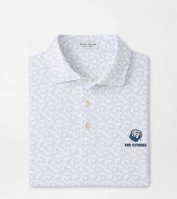 The Citadel Bases Loaded Performance Jersey Polo in White