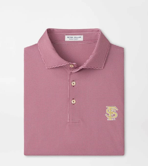 Florida State Border Performance Jersey Polo in Maroon2
