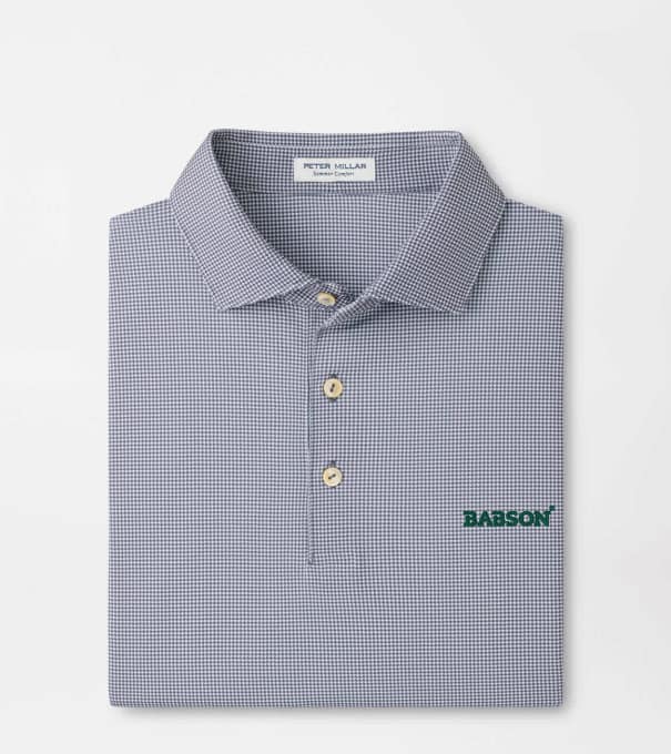 Babson Border Performance Jersey Polo in Iron