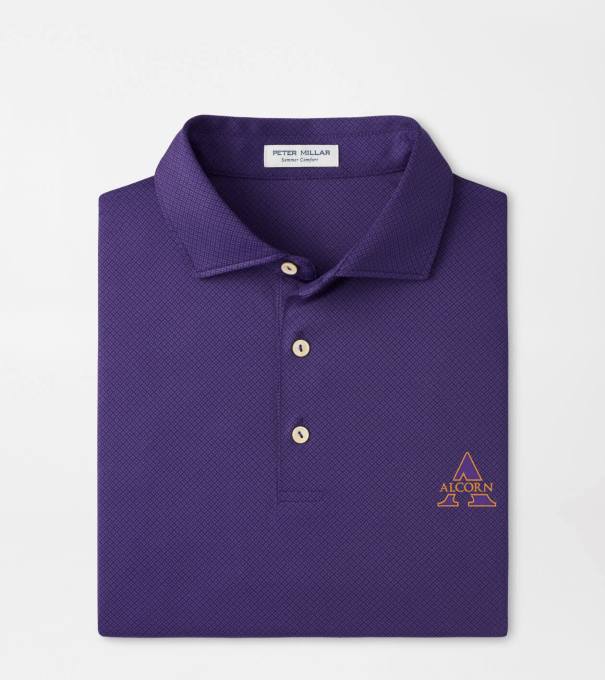 Alcorn State Hugo Performance Jersey Polo in Purple2