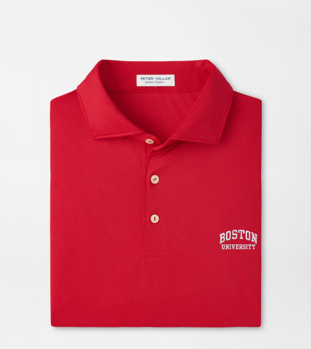 Boston University Hugo Performance Jersey Polo in Red3