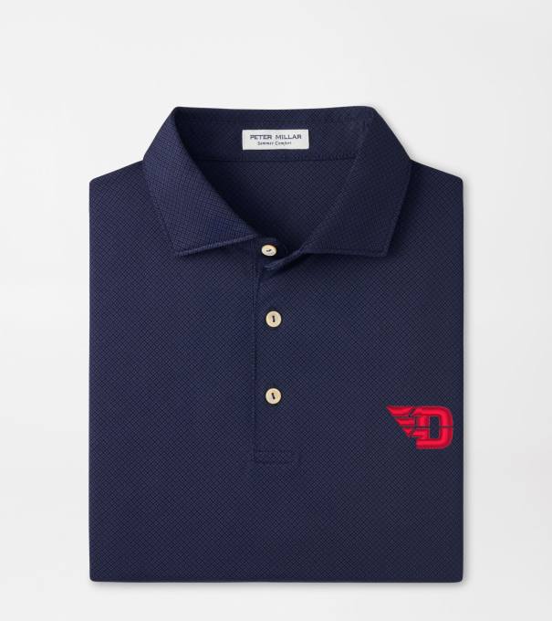 University of Dayton Hugo Performance Jersey Polo in Navy