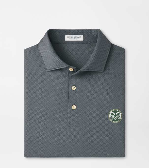 Colorado State Hugo Performance Jersey Polo in Iron
