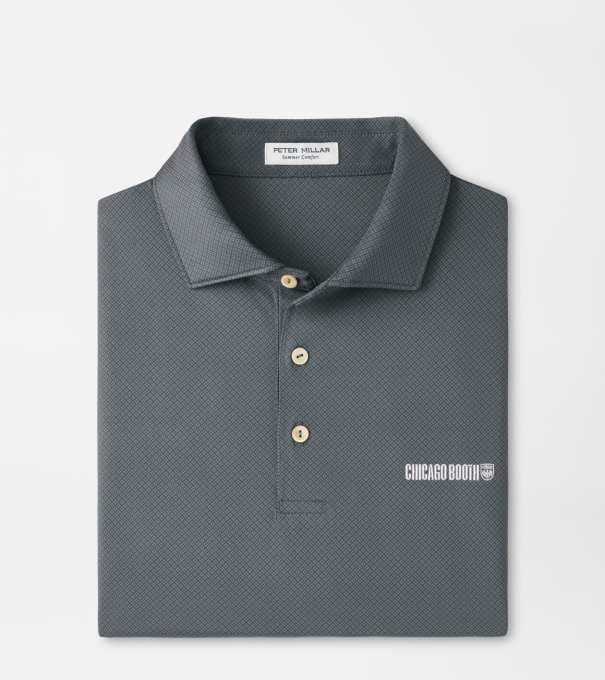 University of Chicago Booth Hugo Performance Jersey Polo in Iron