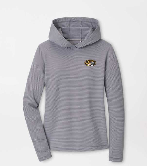Missouri Women's Pine Sugar Stripe Performance Hoodie in Iron