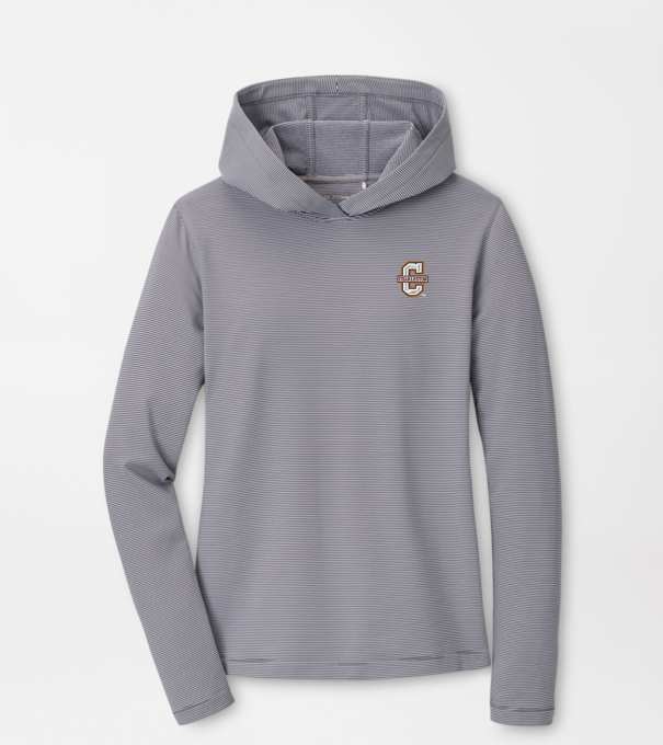College of Charleston Women's Pine Sugar Stripe Performance Hoodie in Iron