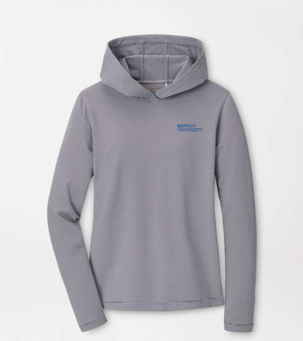 Bentley Women's Pine Sugar Stripe Performance Hoodie in Iron