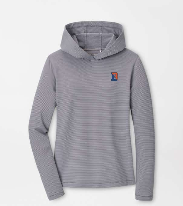 Bucknell Women's Pine Sugar Stripe Performance Hoodie in Iron