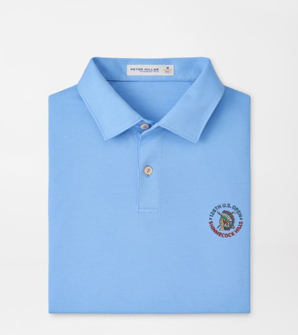 126th U.S. Open Featherweight M&eacute;lange Performance Polo in BLUEBIRD