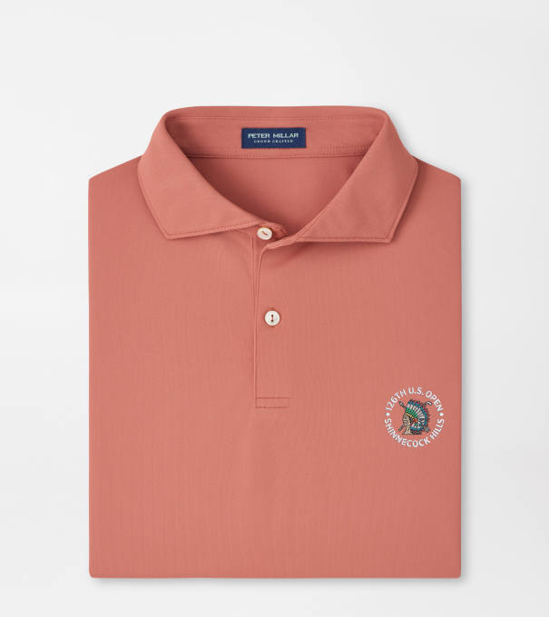 126th U.S. Open Soul Performance Mesh Polo in FADED SCARLET