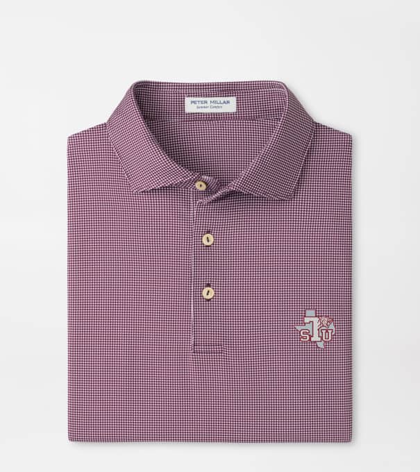 Texas Southern Border Performance Jersey Polo in Maroon3