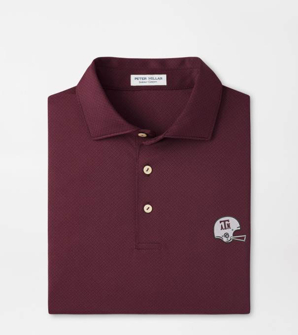 Texas A&M Vault Hugo Performance Jersey Polo in Maroon3