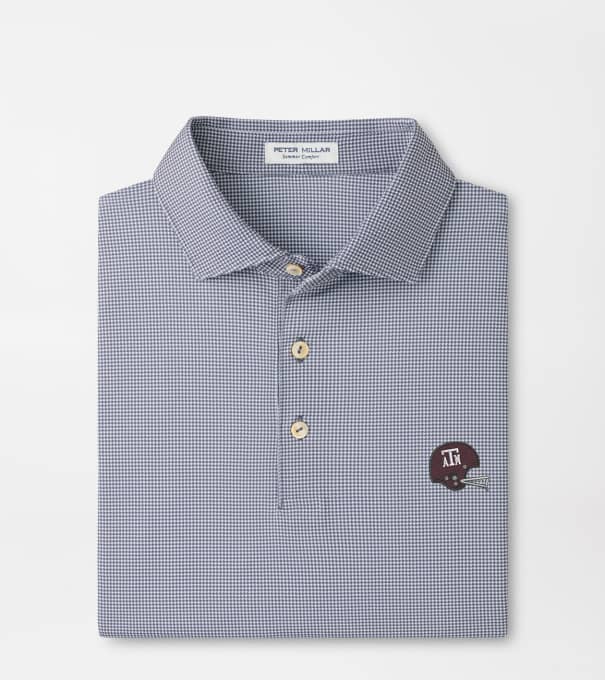 Texas A&M Vault Border Performance Jersey Polo in Iron