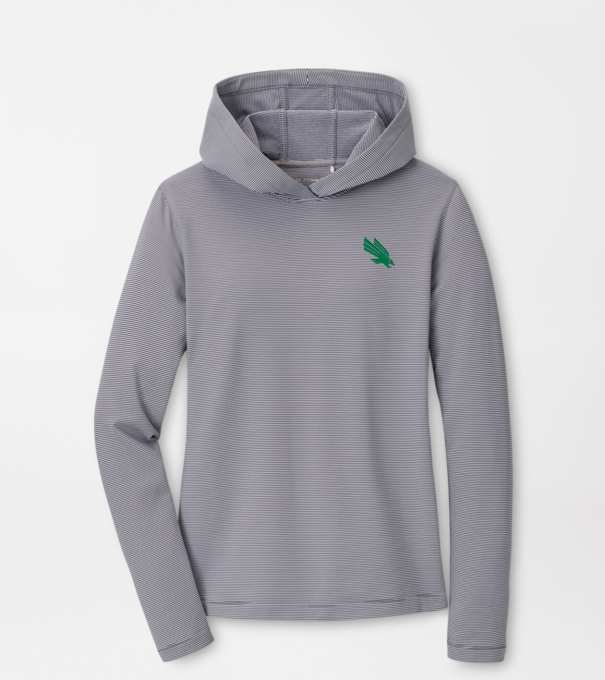 North Texas Women's Pine Sugar Stripe Performance Hoodie in Iron